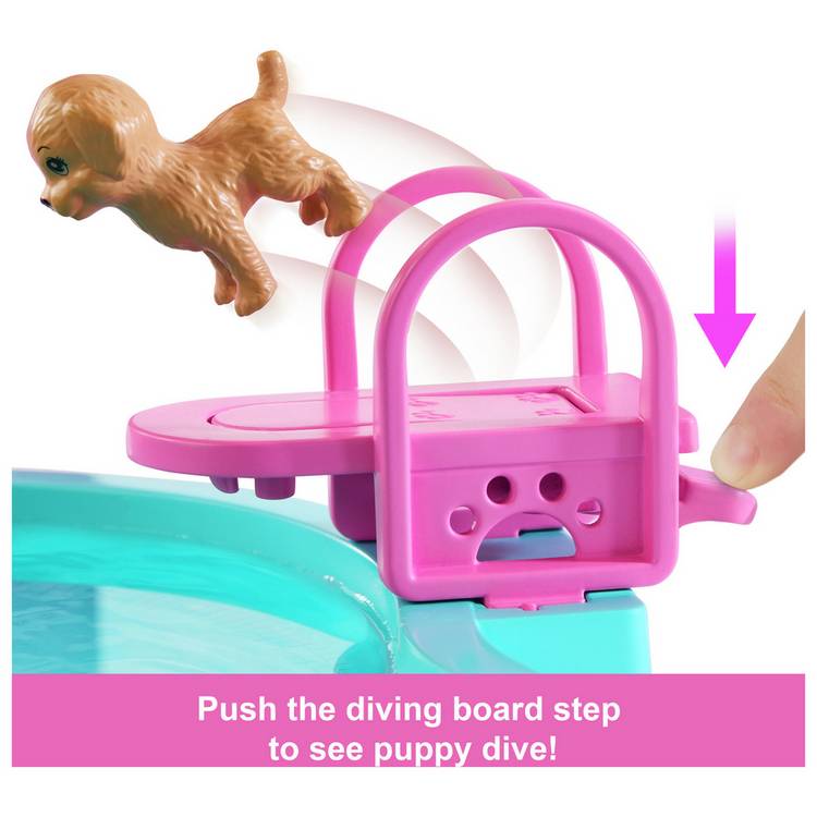 Barbie Dream Pool playset with slide and hot tub (British brand)