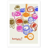 East End Prints coffee cups art print A3, imported from the UK