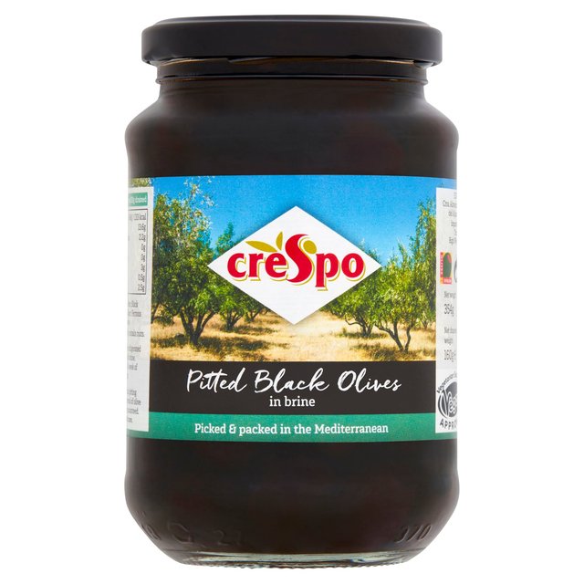 Crespo Pitted Black Olives   354g GOODS M&S   