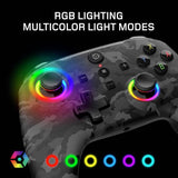 Gioteck WX5+ Camo wireless controller for Switch and PC, UK version