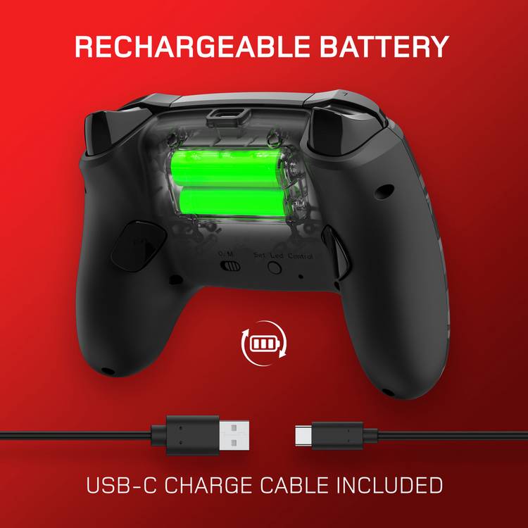 Gioteck WX5+ Camo wireless controller for Switch and PC, UK version