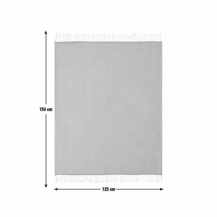 Habitat herringbone throw burnt orange 125x150cm, imported from the UK