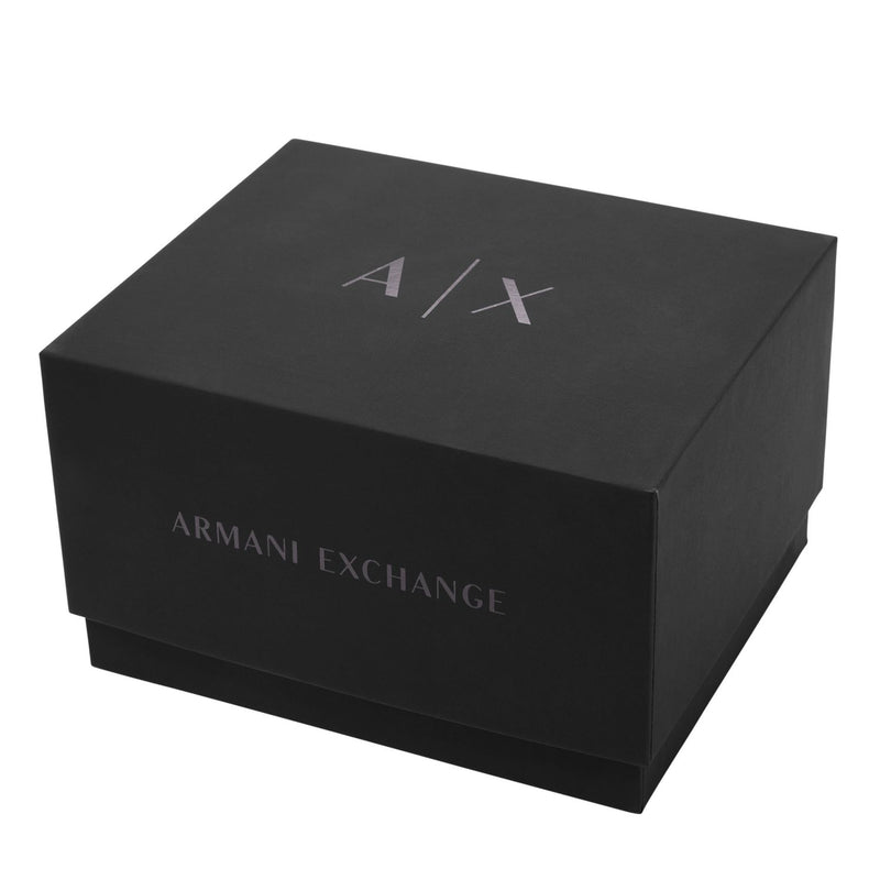 Armani Exchange chronograph watch black silicone 42mm (British brand)