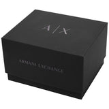 Armani Exchange chronograph watch black silicone 42mm (British brand)