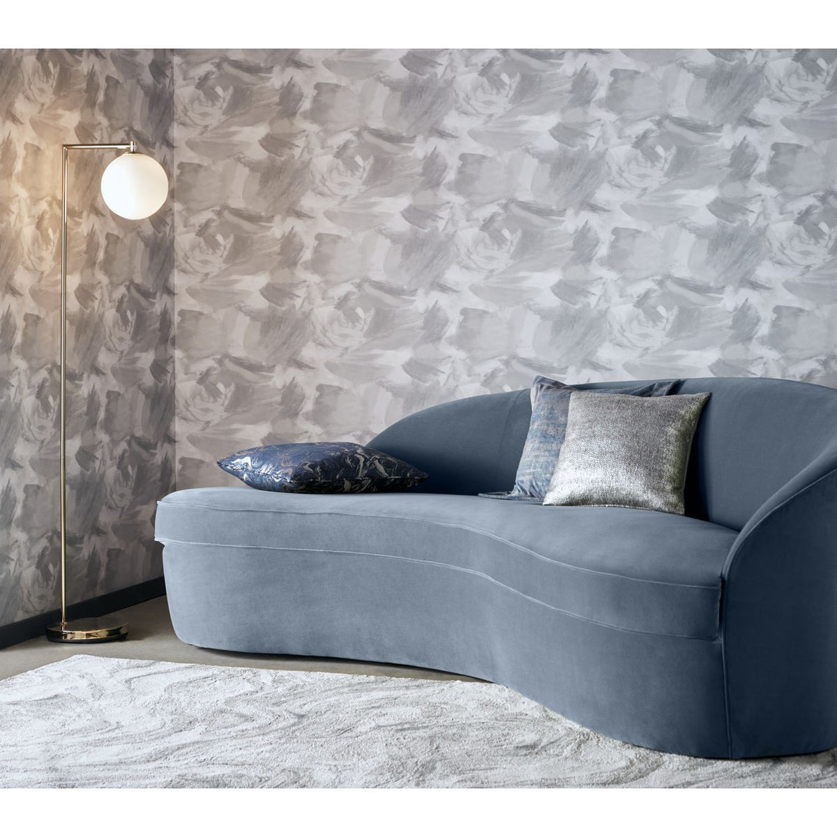 Clarke & Clarke Astratto dove grey wallpaper roll, UK version