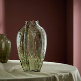 Habitat green seed pod glass vase H32.5cm (British brand)