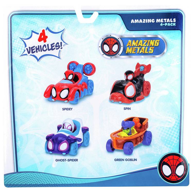 MARVEL Spidey Amazing Metals 4 Pack, imported from the UK