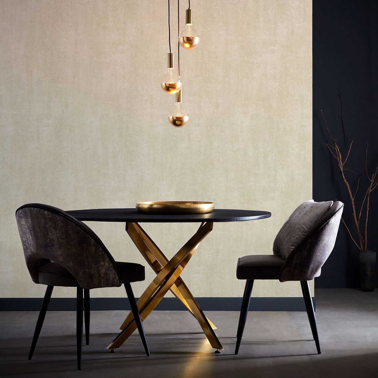 Clarke & Clarke Sontuoso Cream wallpaper, imported from the UK