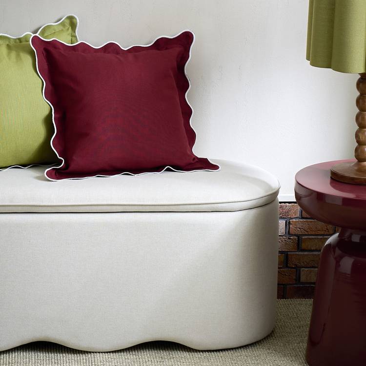 Habitat scallop cushion pomegranate 43x43cm - British product