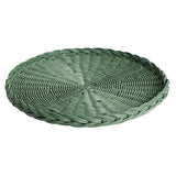 Habitat handwoven rattan decorative tray green 40cm - British product