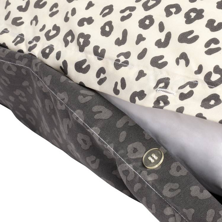 Argos Home leopard print grey bedding set single (British brand)