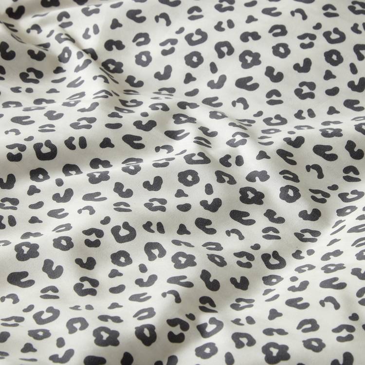 Argos Home leopard print grey bedding set single (British brand)