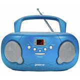 Groov-e Boombox CD player radio blue portable (British brand)