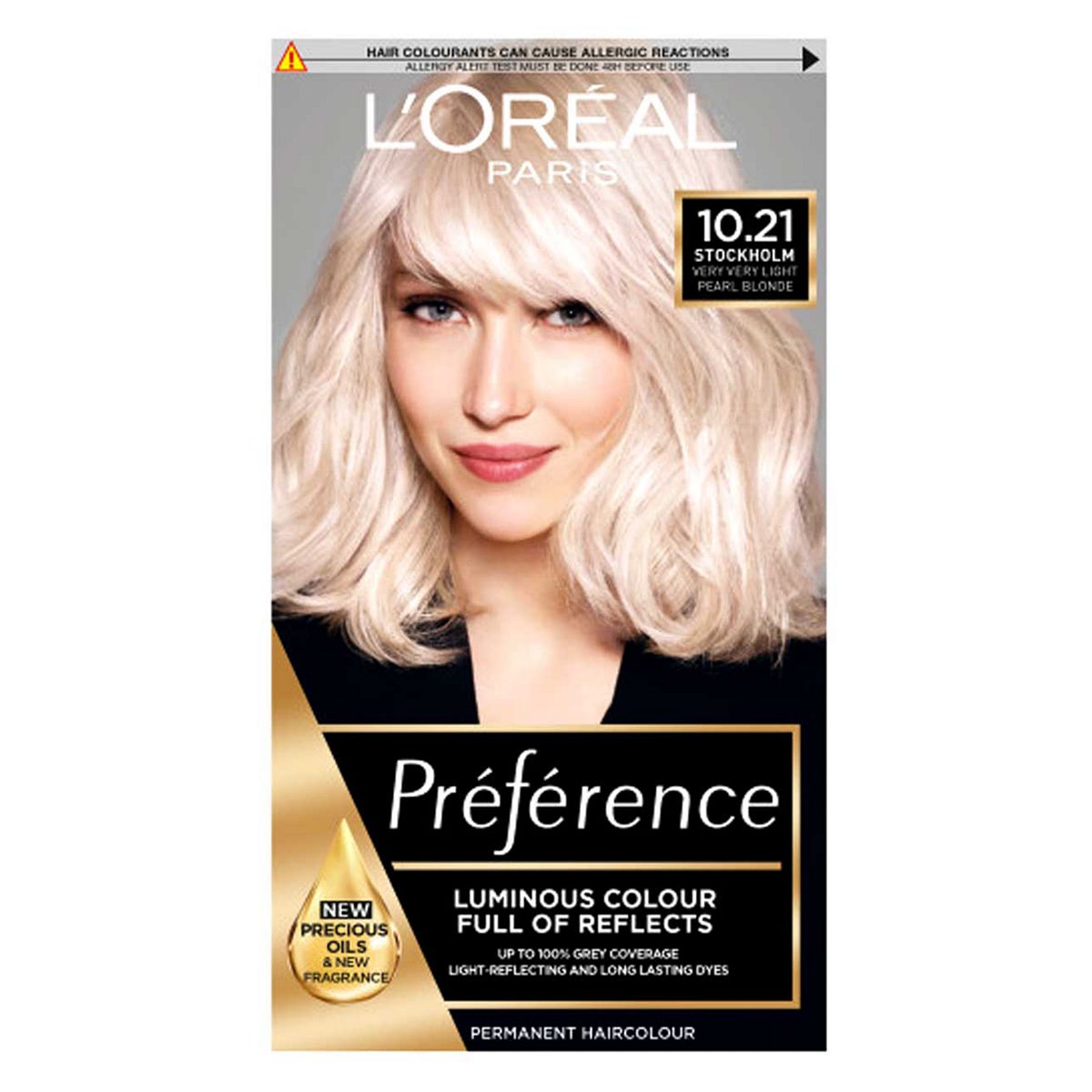 L’Oréal Paris Preference Permanent Hair Dye, Luminous Colour, Very Very Light Pearl Blonde 10.21 GOODS Boots   