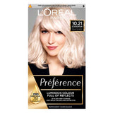 L’Oréal Paris Preference Permanent Hair Dye, Luminous Colour, Very Very Light Pearl Blonde 10.21 GOODS Boots   