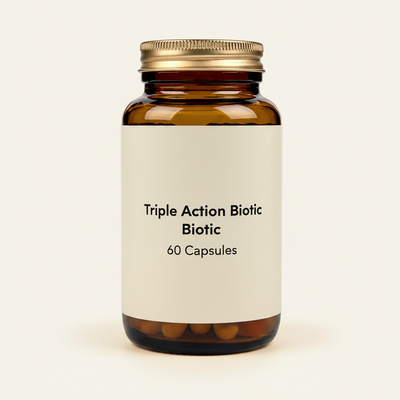 Holland & Barrett Expert Triple Action Biotic Tarmformel Probiotika 60 Kapsler