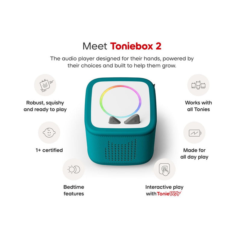 tonies Teal Toniebox 2 with PAW Patrol Chase Tonie (British brand)