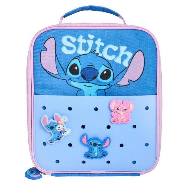 Disney Stitch lunch bag with three charms - British product
