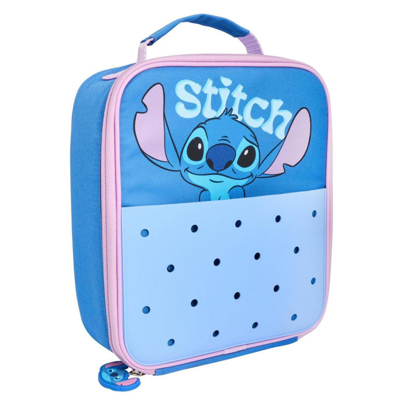 Disney Stitch lunch bag with three charms - British product