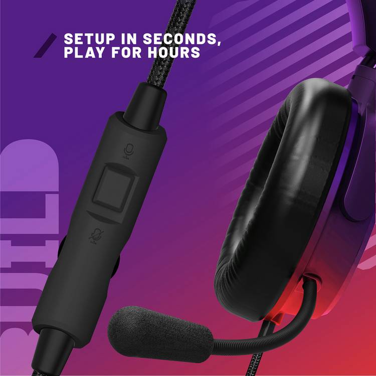 STEALTH C6-100 gaming headset red and purple over-ear (British brand)