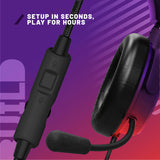 STEALTH C6-100 gaming headset red and purple over-ear (British brand)