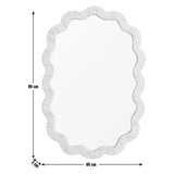 Habitat rattan wavy wall mirror 90x60cm (British brand)