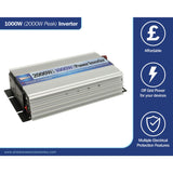 Streetwize 1000W modified sine wave power inverter, UK version