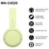 Sony wireless Bluetooth headphones yellow - British product