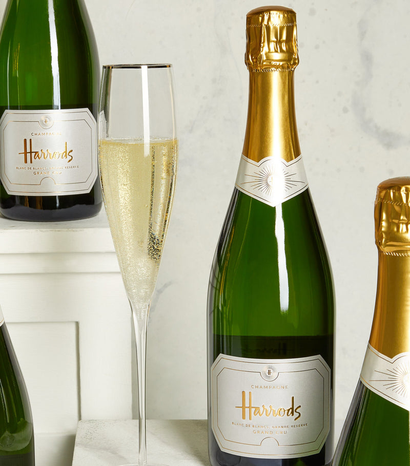 Harrods Blanc de Blancs Grand Cru Champagne Non-Vintage case of 12 bottles, UK version