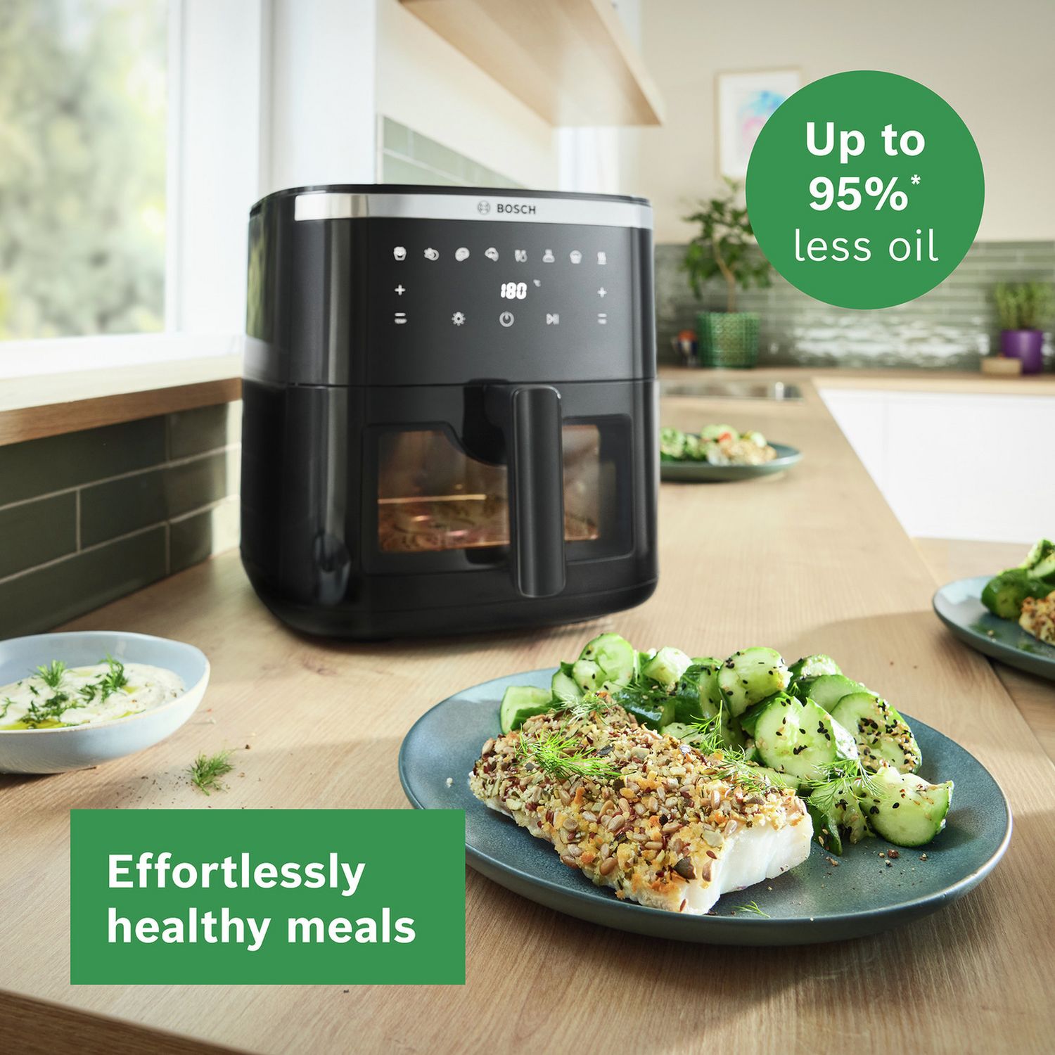 Bosch Series 6 air fryer 7.2L black (British brand)