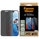 PanzerGlass privacy screen protector for iPhone 15/16, imported from the UK