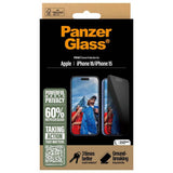 PanzerGlass privacy screen protector for iPhone 15/16, imported from the UK