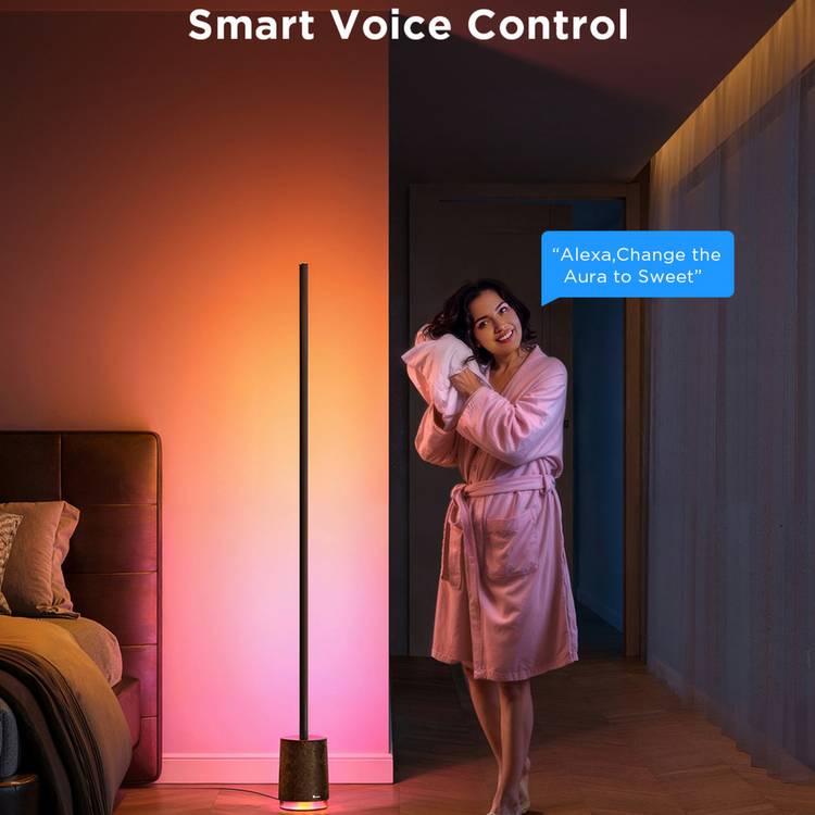 Govee Lyra RGBIC corner floor lamp with speaker black, imported from the UK