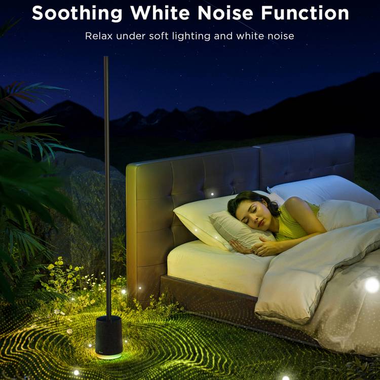 Govee Lyra RGBIC corner floor lamp with speaker black, imported from the UK