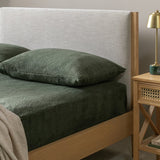 Argos Home fleece fitted sheet single green, imported from the UK