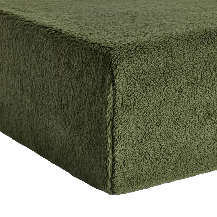 Argos Home fleece fitted sheet single green, imported from the UK