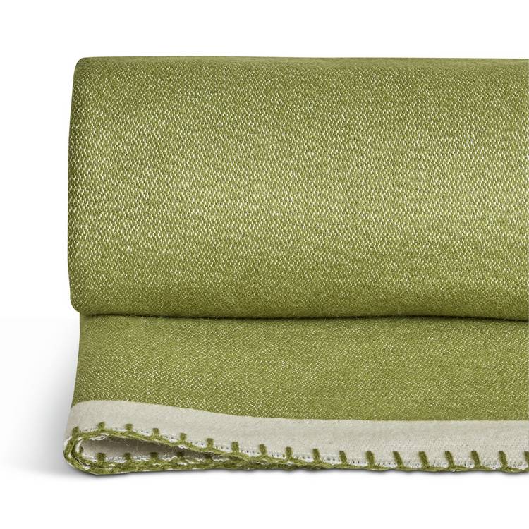 Habitat blanket stitch throw green 125x150cm, UK version
