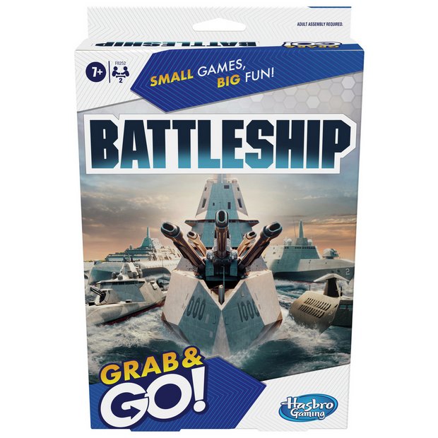 Hasbro Gaming Battleship travel game Grab and Go, UK version
