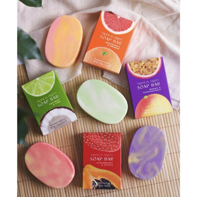 Erdbeere und Papaya Glycerin Seifenstück 150g