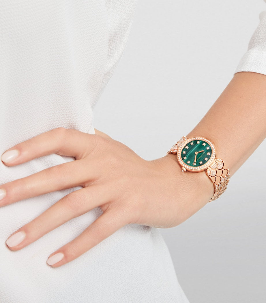 Bvlgari Divas Dream rose gold diamond watch 33mm - British product