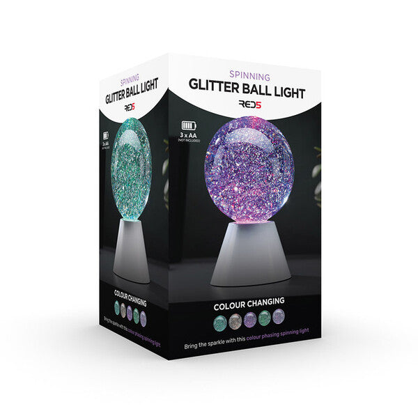 RED5 Spinning Glitter Ball Light