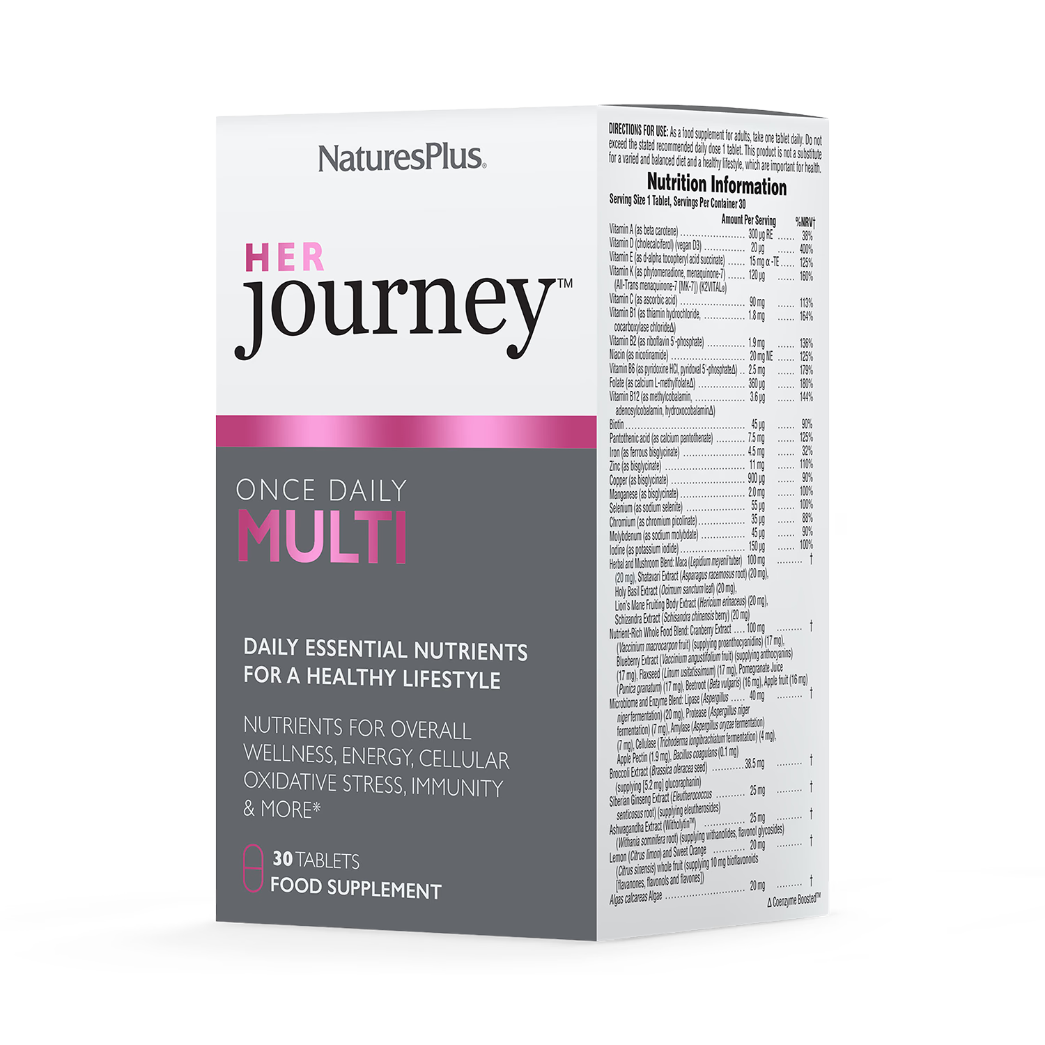 NaturesPlus Her Journey women's multivitamin 30 tablets, imported from the UK
