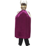 Smiffys Kiddy King Costume purple robe and crown - British product