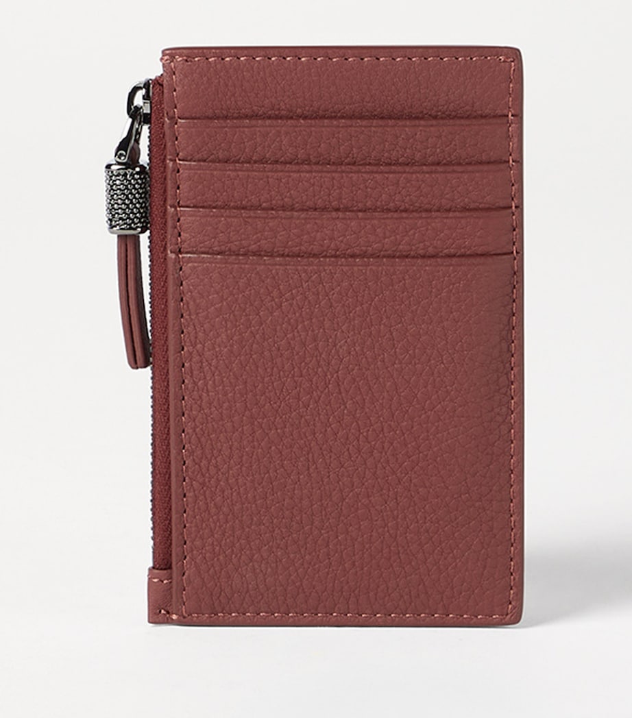 Brunello Cucinelli leather zipped card holder (British brand)