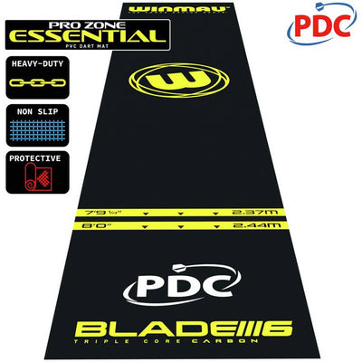 Argos Winmau Pro-zone Essential Dartboard Mat 300cm x 60cm- Buy online at McGrocer