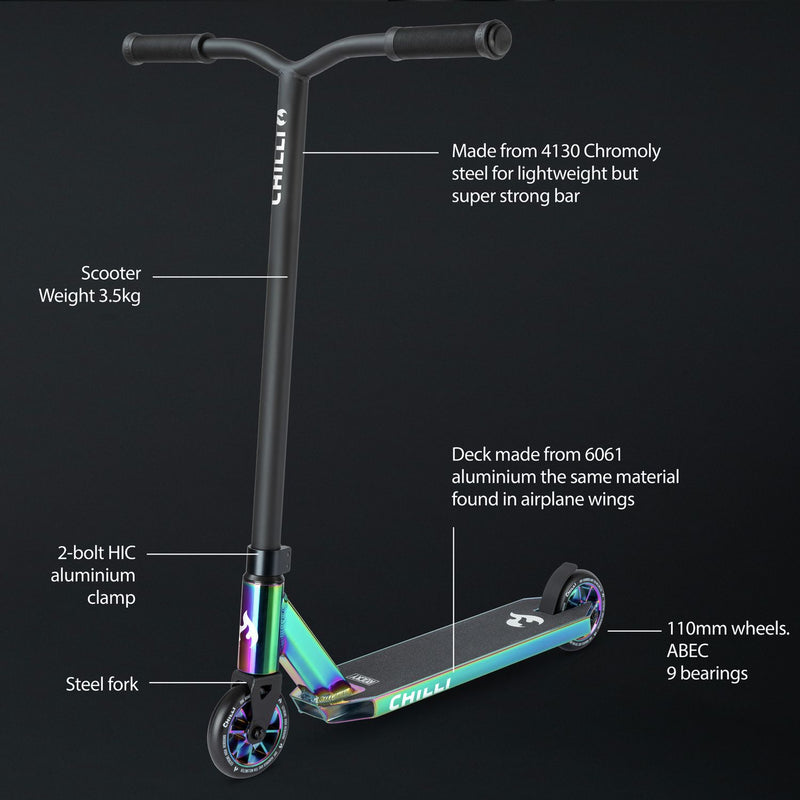 Chilli Pro Rocky stunt scooter 79 cm, imported from the UK