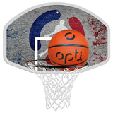 Opti basketball set with backboard, hoop and ball (British brand)