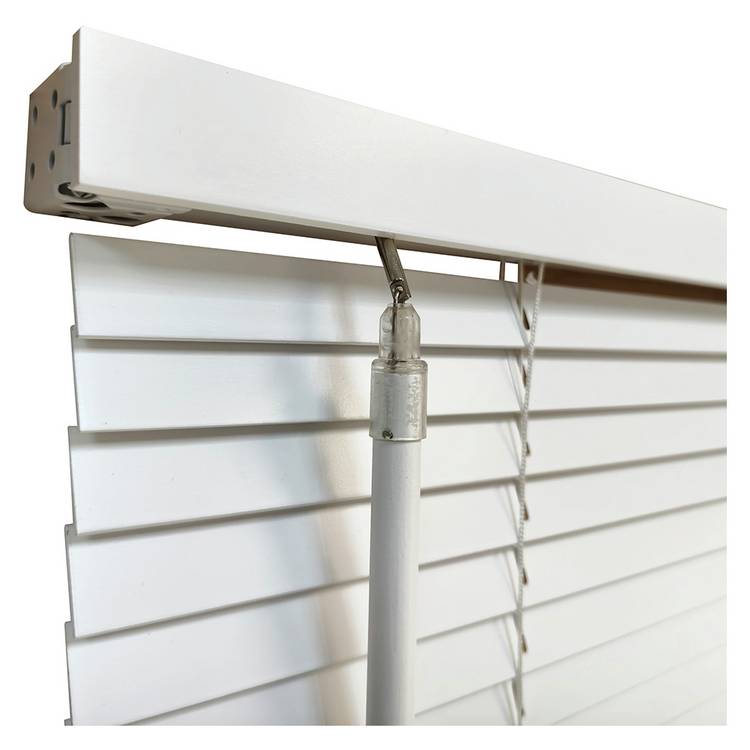 Little Black Book basswood white Venetian blind 60cm, UK version