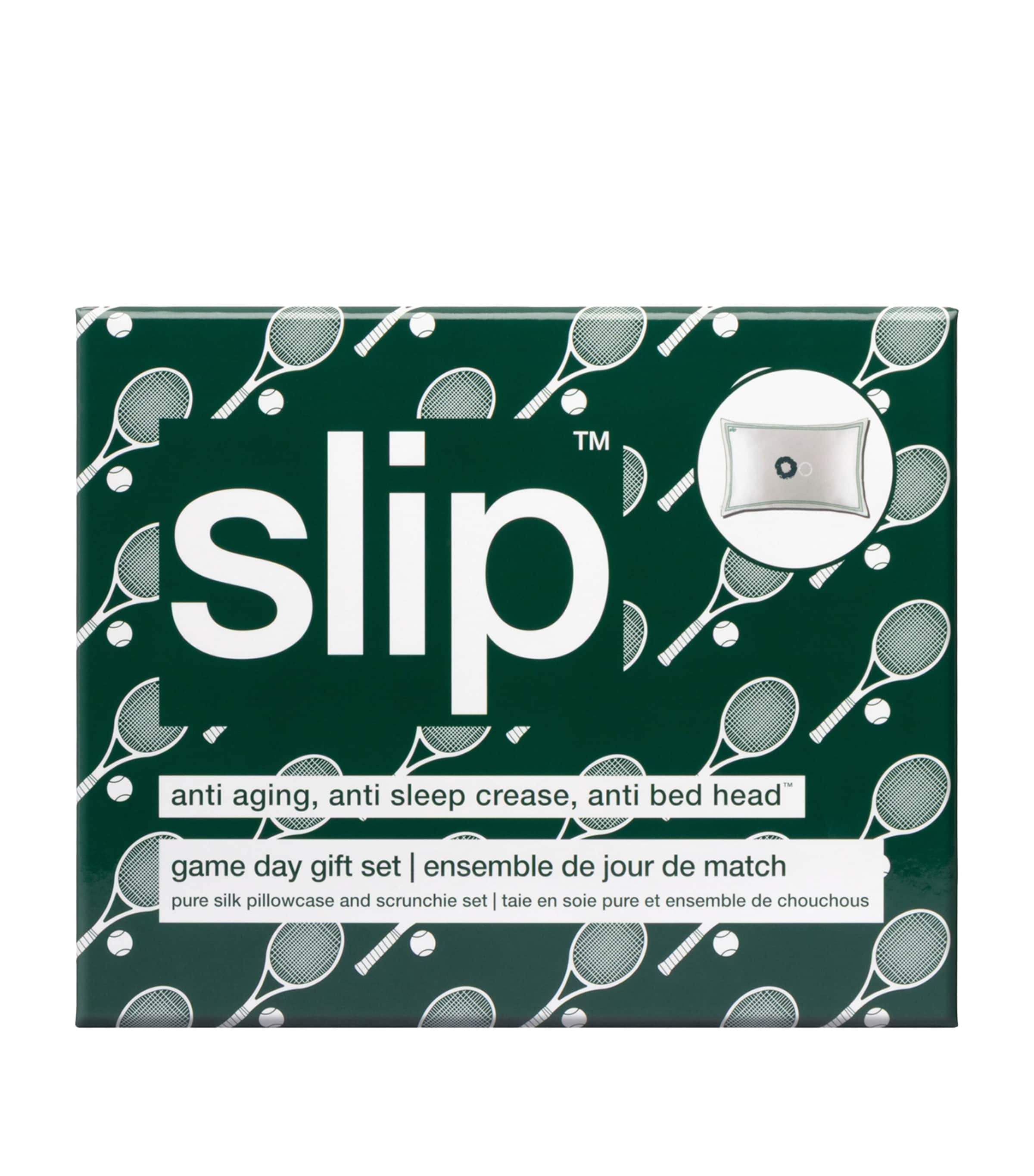 Slip Mulberry Silk gift set pillowcase and scrunchies, imported from the UK