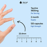 New Leaf taurine capsules 1800mg 120 count, UK version